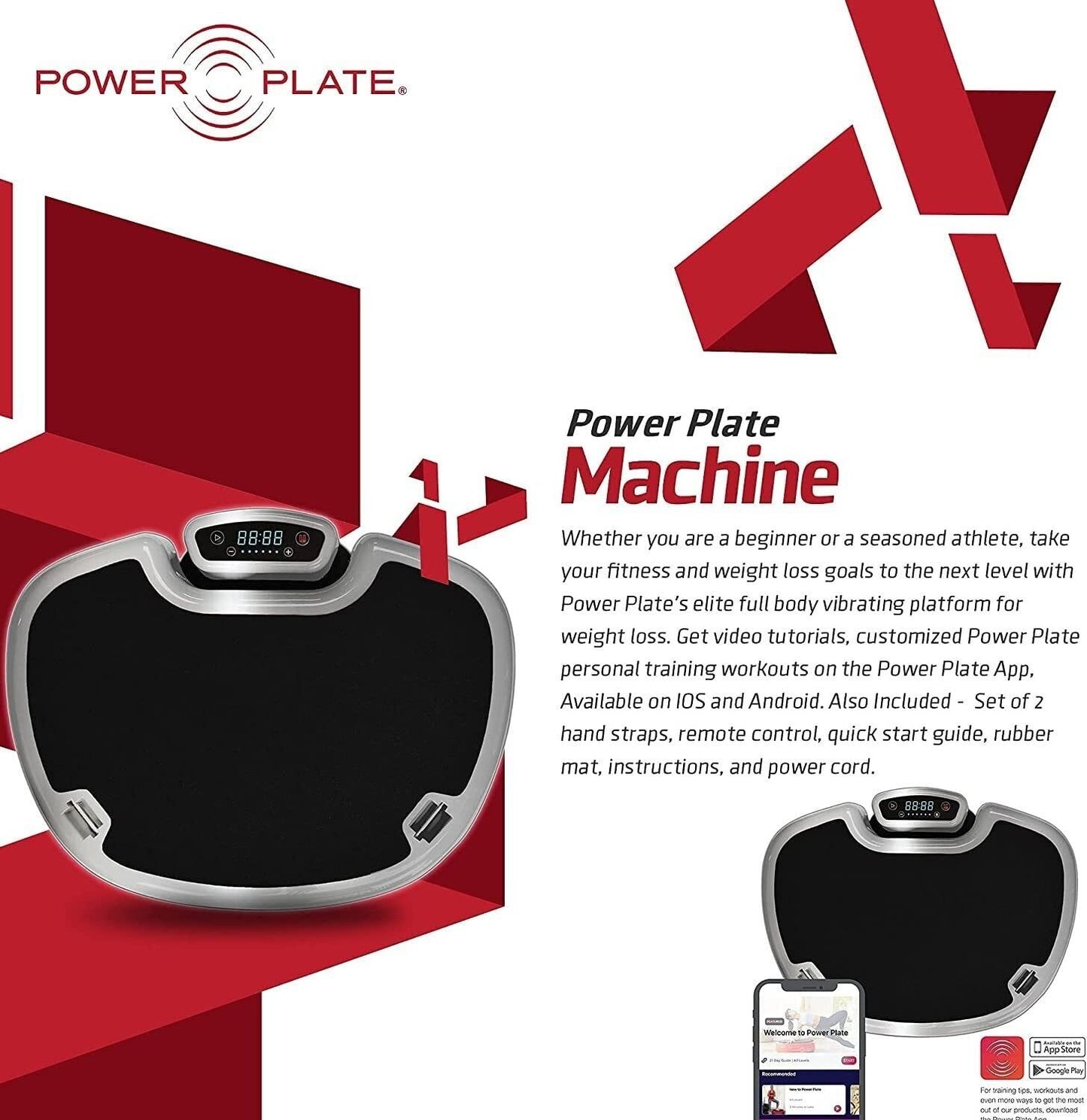 Power Plate Move Vibration Platform, Vibrating Plate to Increase Core Strength, Improve Balance and Stability