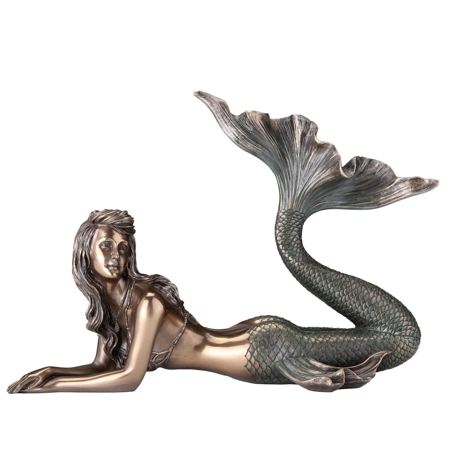 Veronese Design Mermaid Lying Down Statues