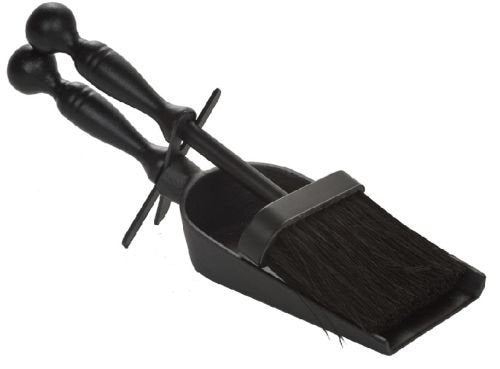 Dagan Industries Black Steel Ash Brush and Cast Iron Shovel - 11.5 inch