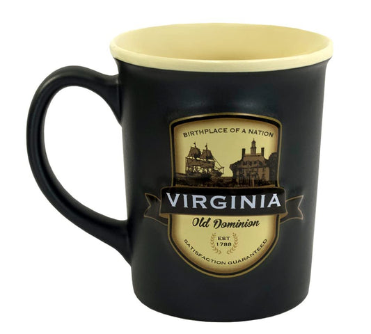 Americaware 18oz Virginia Emblem Mug Black
