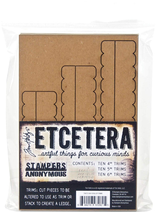 Stampers Anonymous THETC008 Tim Holtz Etcetera Scallop Trims, ys/m