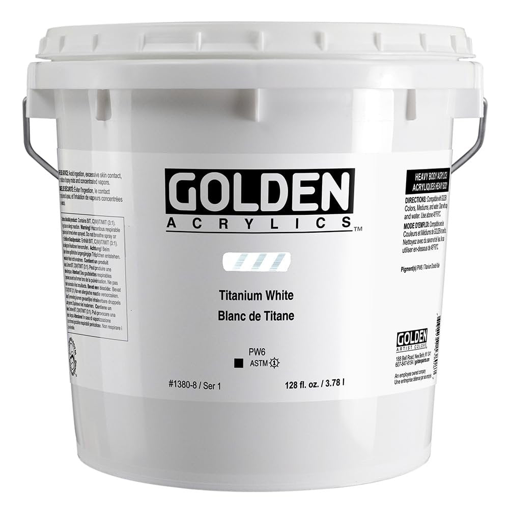 Golden Heavy Body Acrylic - Titanium White - 128 oz Jar