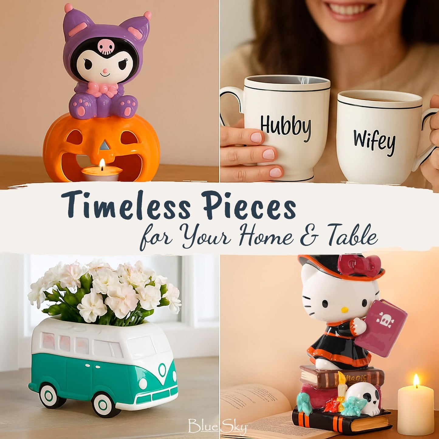 Blue Sky Clayworks Laguna Coastal Butter Dish, White