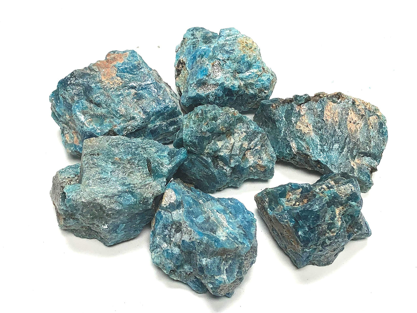 Zentron Crystal Collection: Blue Apatite Large 1" Natural Rough Stones and Velvet Pouch Blue Apatite Large 1" Natural Rough Stones and Velvet Pouch