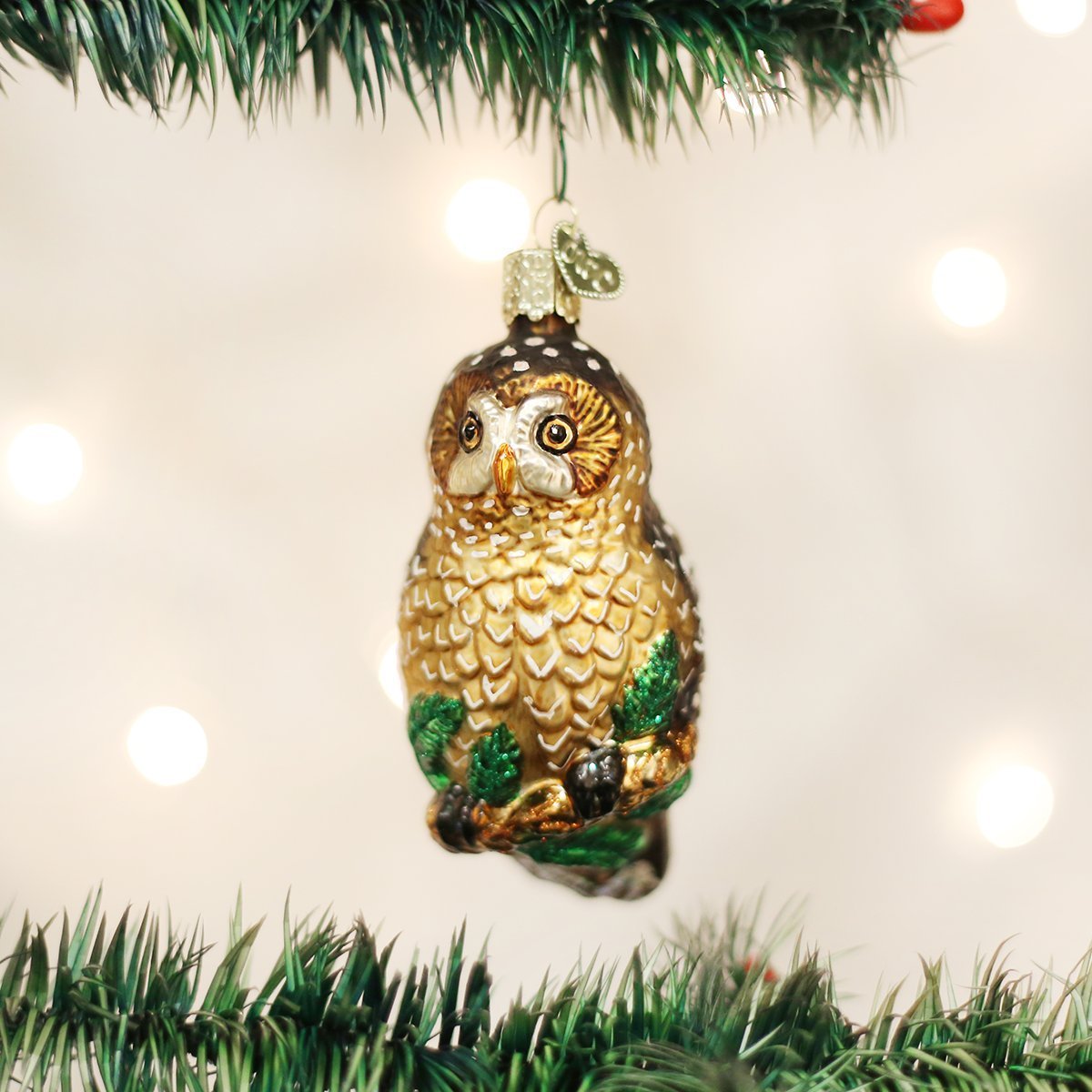 Old World Christmas Ornaments: Owls Glass Blown Ornaments for Christmas Tree