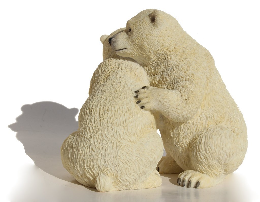 US 5.5 Inch Animal Figurine Two Polar Bear Cubs Collectible Display