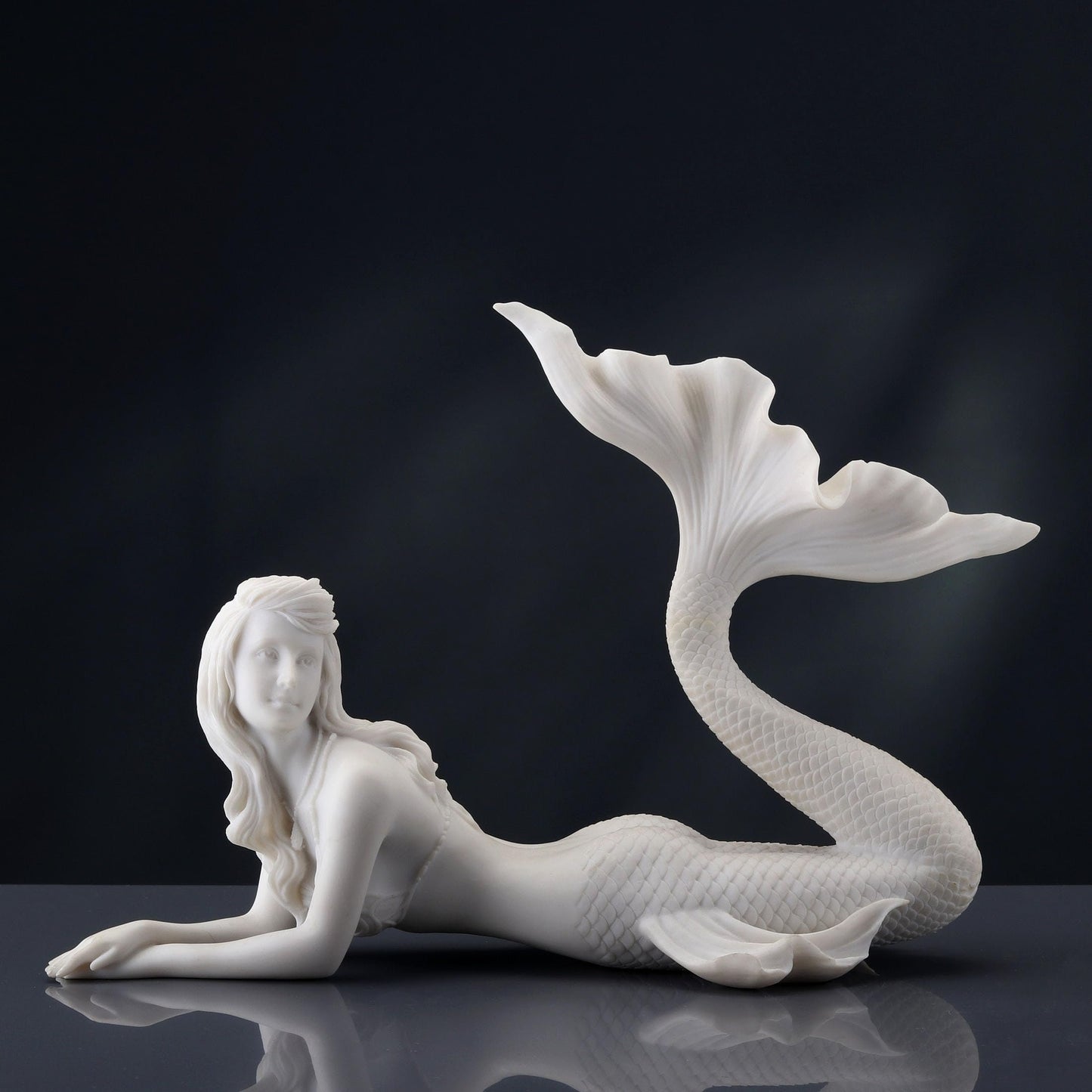 Veronese Design Mermaid Lying Down Statues