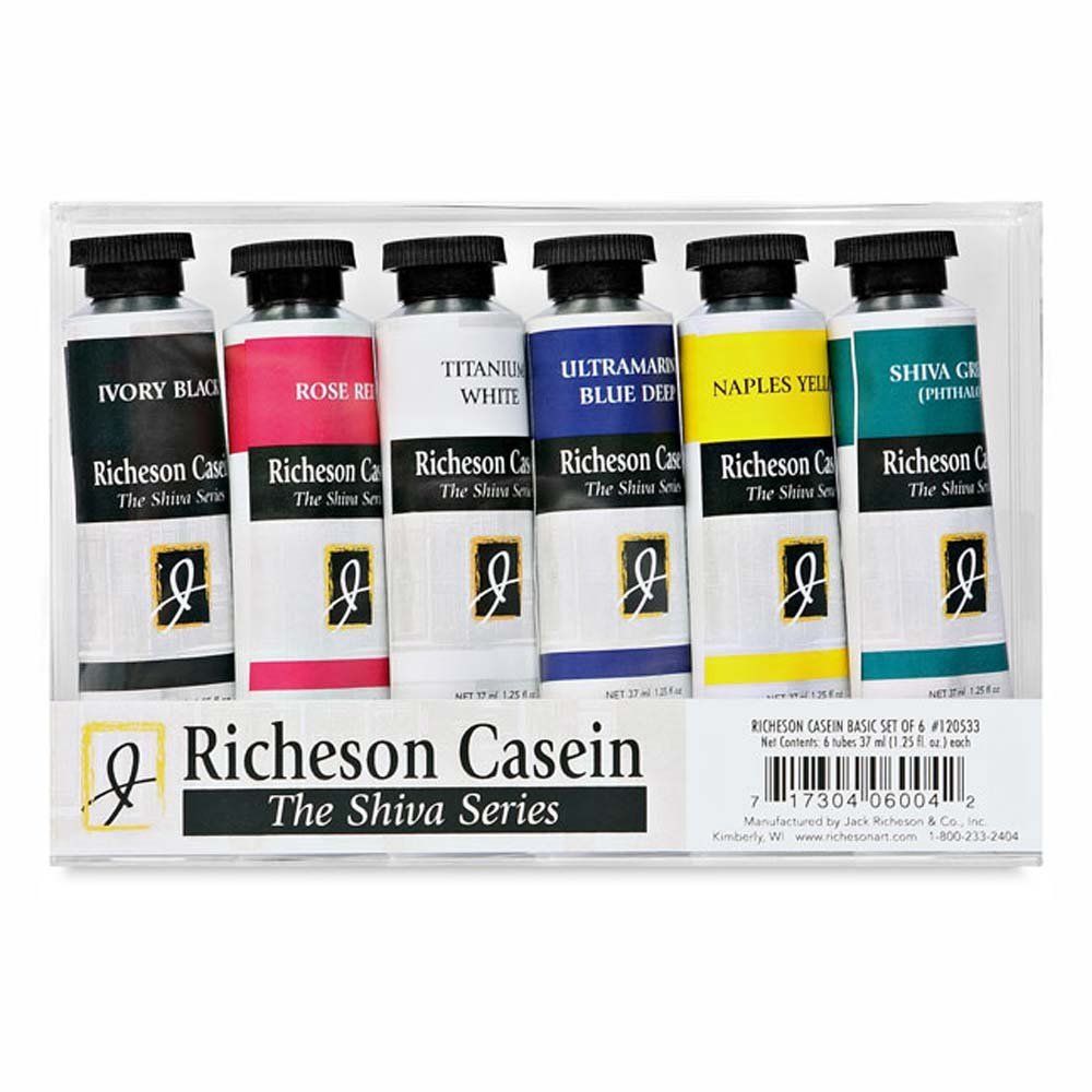 Jack Richeson 120533 37-Ml Artist Casein Colors, Set of 6