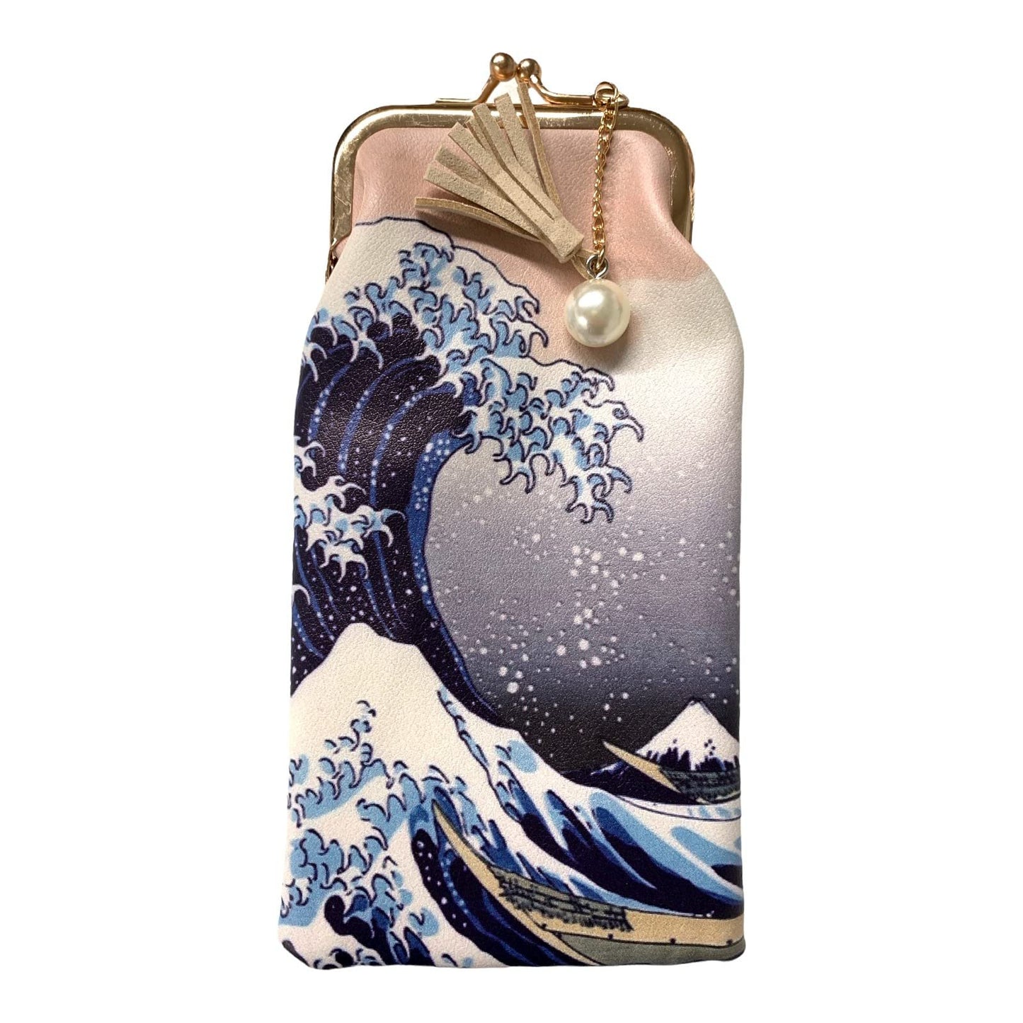 Value Arts The Great Wave Eyeglass Case Pouch, 7 Inches Long