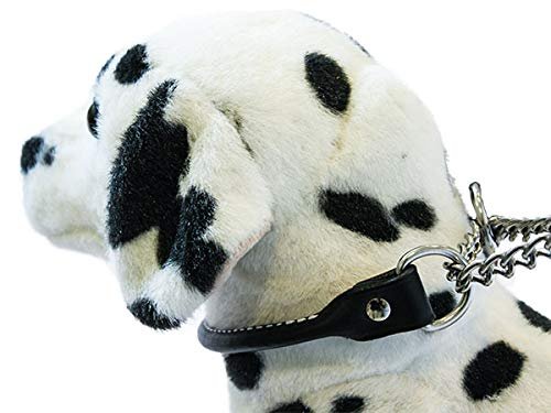Auburn Leathercrafters Leather Martingale Dog Collar Rolled - 14 - Black