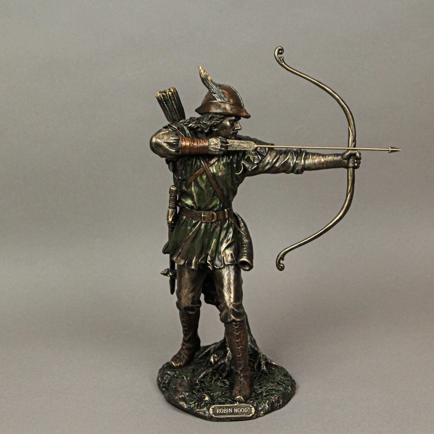 Veronese Design Robin Hood Shooting Arrow Bronze Finish Statue 12 Inches Tall