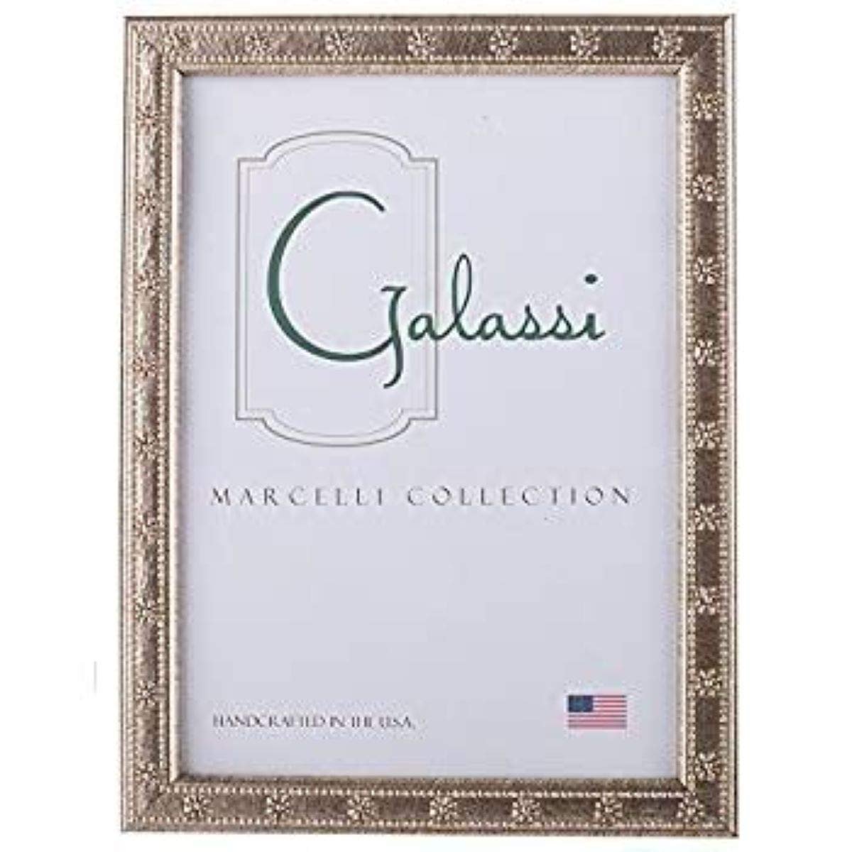 Galassi F. G Marcelli Collection, Italian Designed Resin Moulding Photo Picture Frame, Thin Silver Daisy, 5x7, Made in USA, Model No. 100857