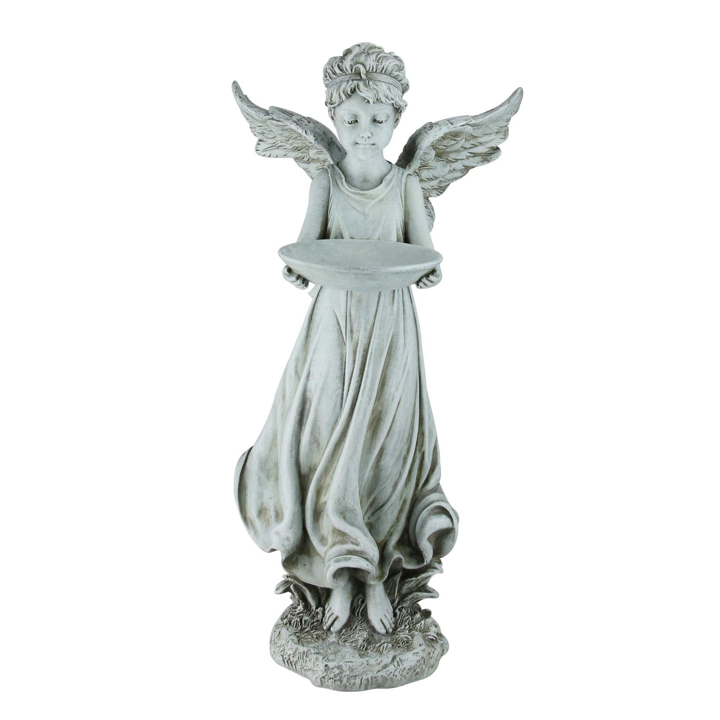 Joseph's Studio by Roman, 18" H Angel Birdfeeder Garden Statue, Religious Outdoor Decor
