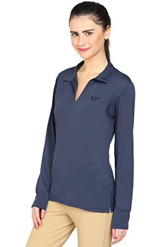 TuffRider Ladies Taylor Long Sleeve Polo - Wine - 3X