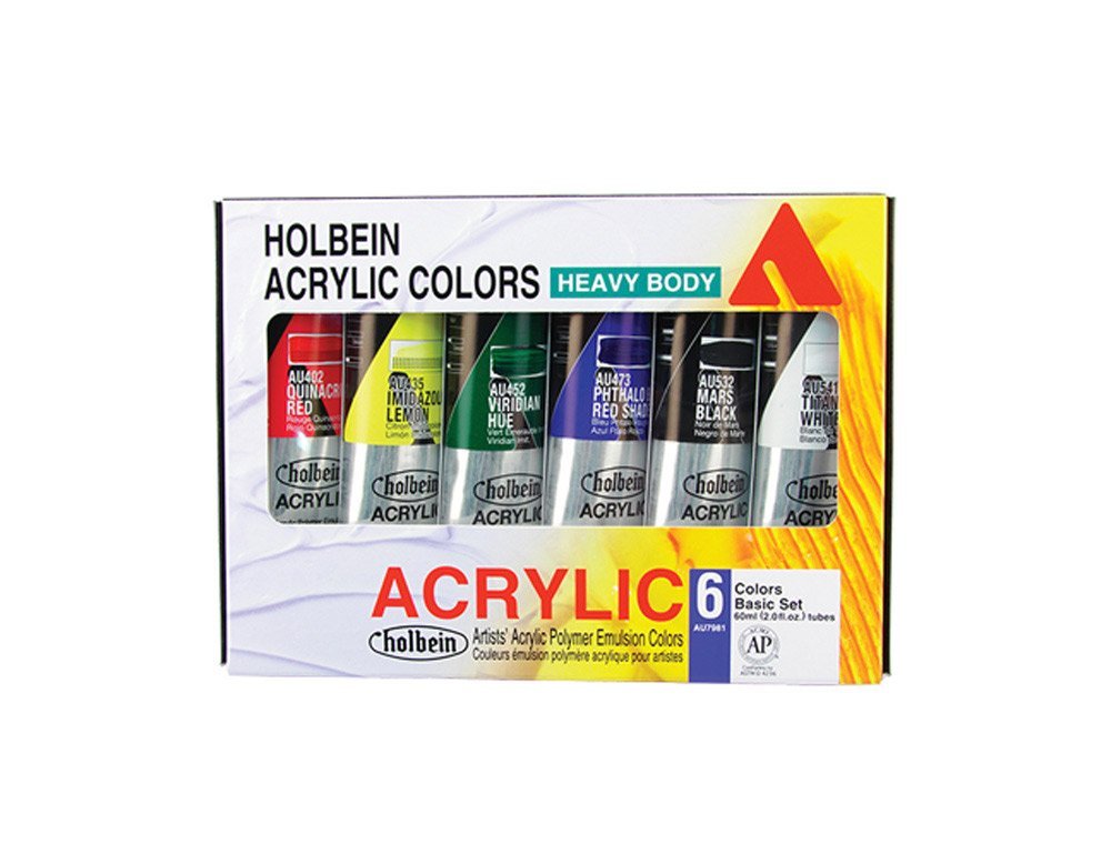 Holbein Hb Artist Acrylic Basic Set of 6 60Ml