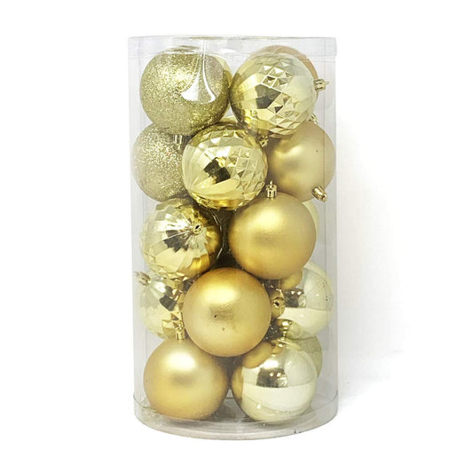 allgala 20 PK 3 Inch (8CM) Large Christmas Ornament Balls for Xmas Tree-4 Style-