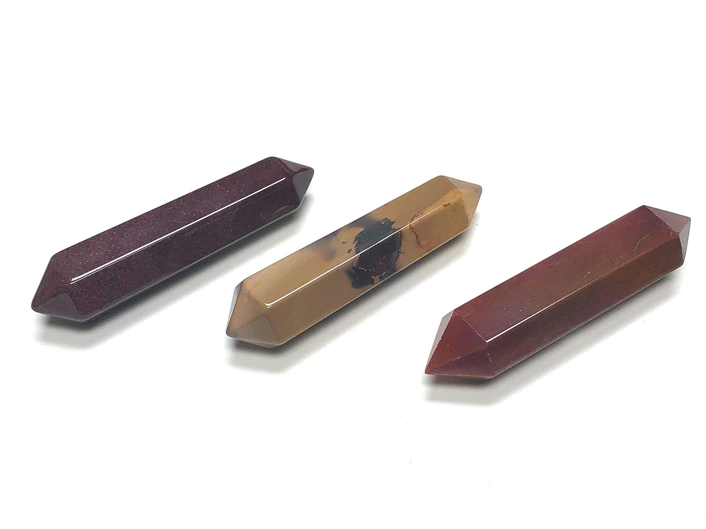 Zentron Crystal Collection: 60MM All Natural Gemstone Crystal 2"+ Wand and Velvet Pouch