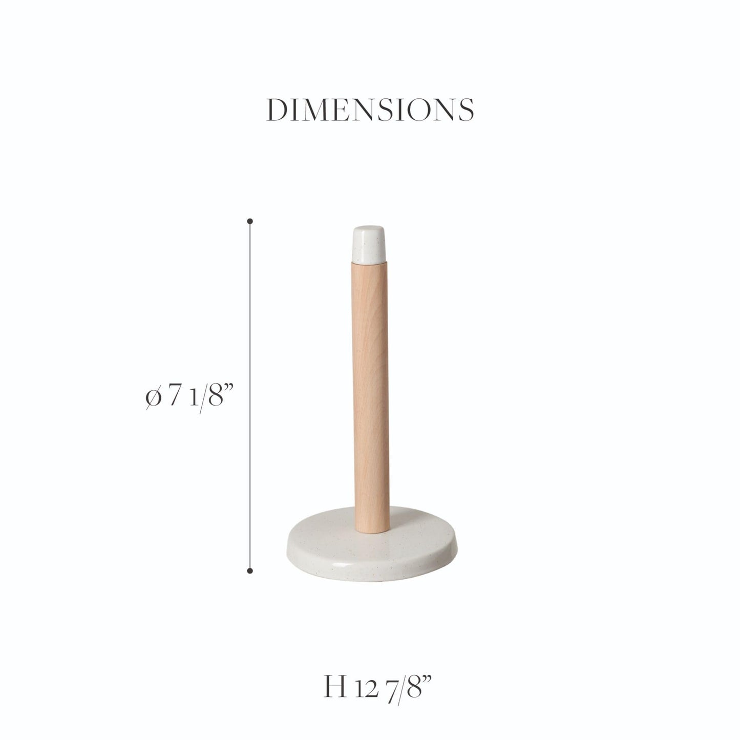 Casafina Ceramic Stoneware 13" Paper Towel Holder - Fattoria Collection, White | Microwave & Dishwasher Safe Dinnerware | Food Safe Glazing | Restaurant Quality Serveware