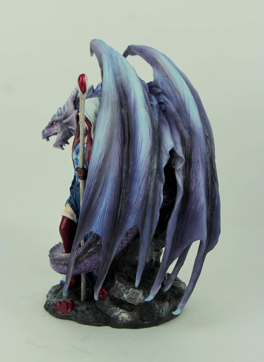Veronese Design Dragon's Mage by Anne Stoke Sorceress and Dragon Statue