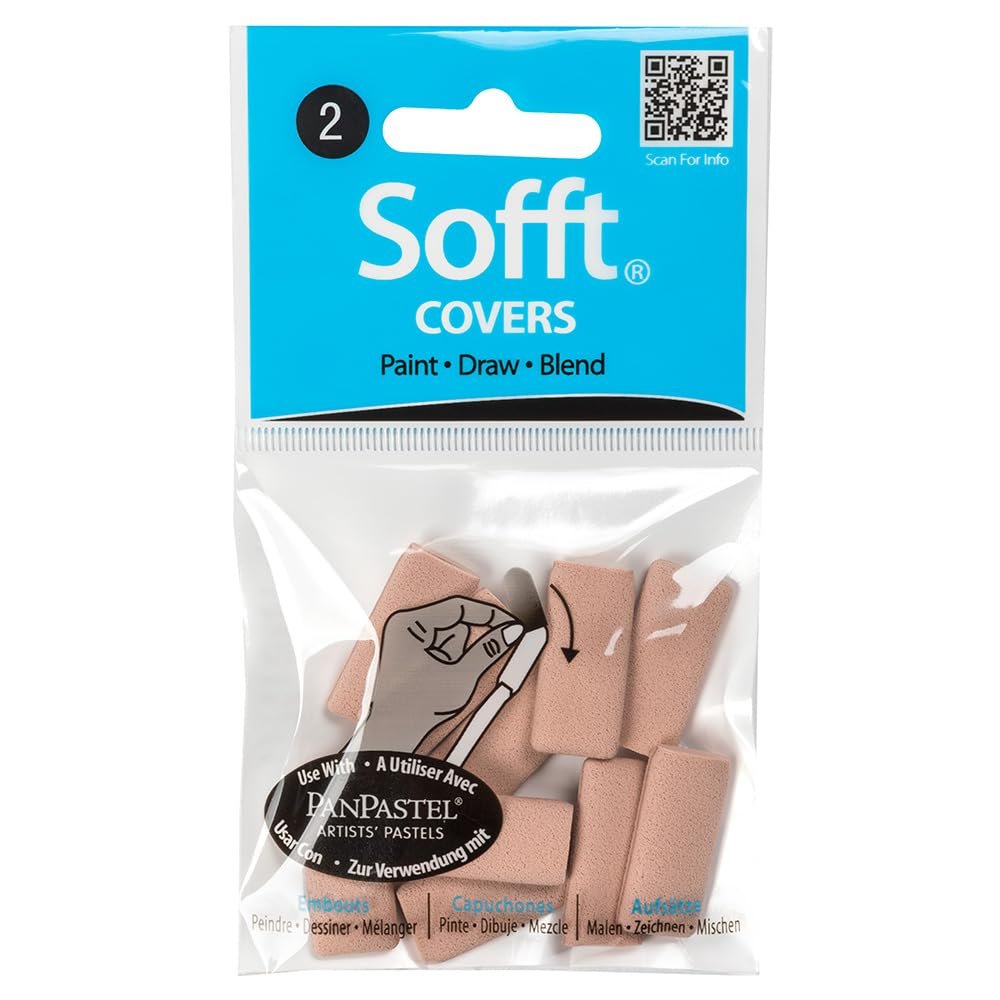 Sofft Artist Tools by GOLDEN, Covers - No. 2 Flat (Refill Pack), Pack of 10, Professional Artist Pastels
