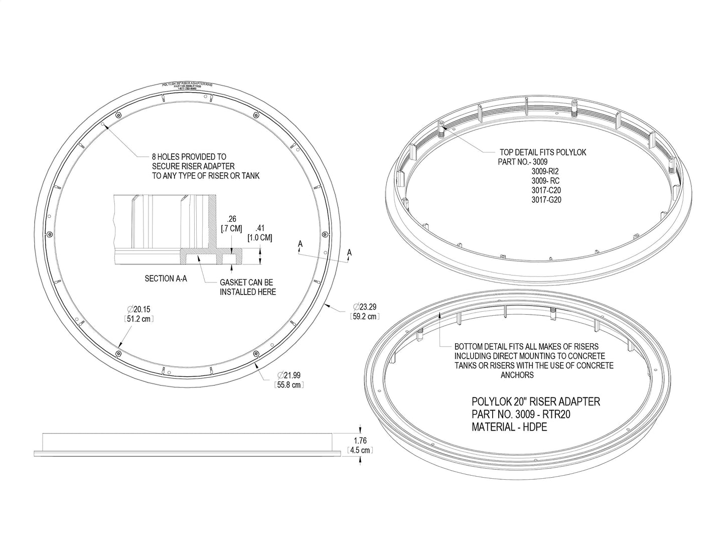 Polylok 20" Riser-To-Riser Adapter Ring