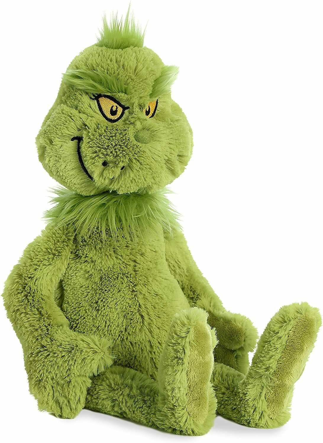Aurora World Plush - Dr. Seuss The Grinch with Max & Cindy Lou Who, Green, Brown, Pink, White, Yellow