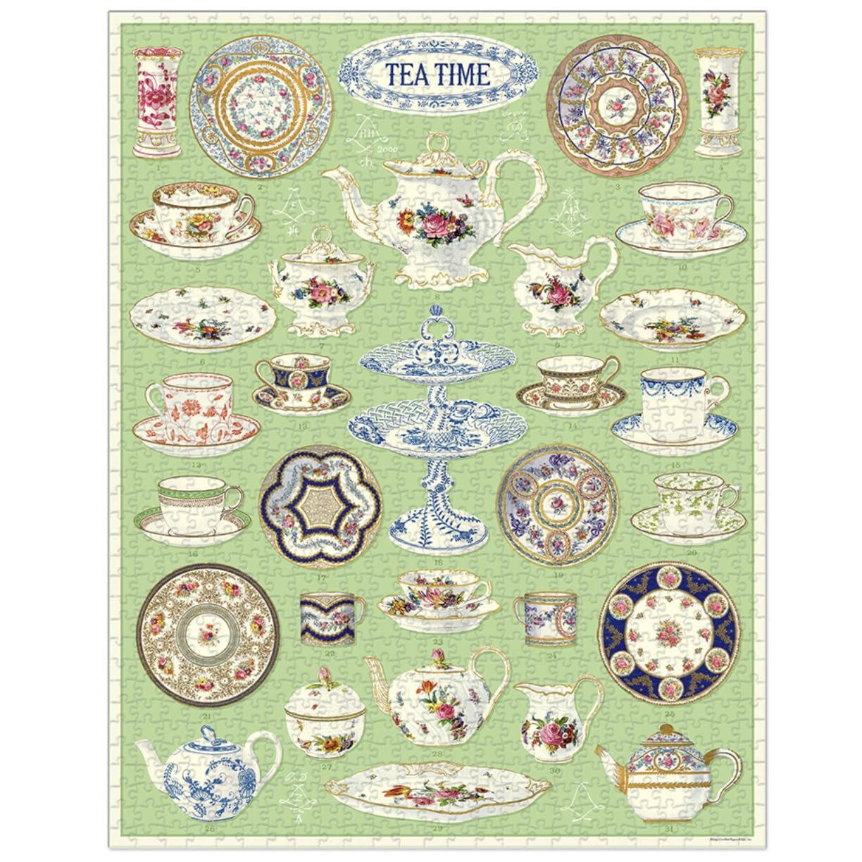 Cavallini & Co. Tea Time Puzzle 1000 Pieces