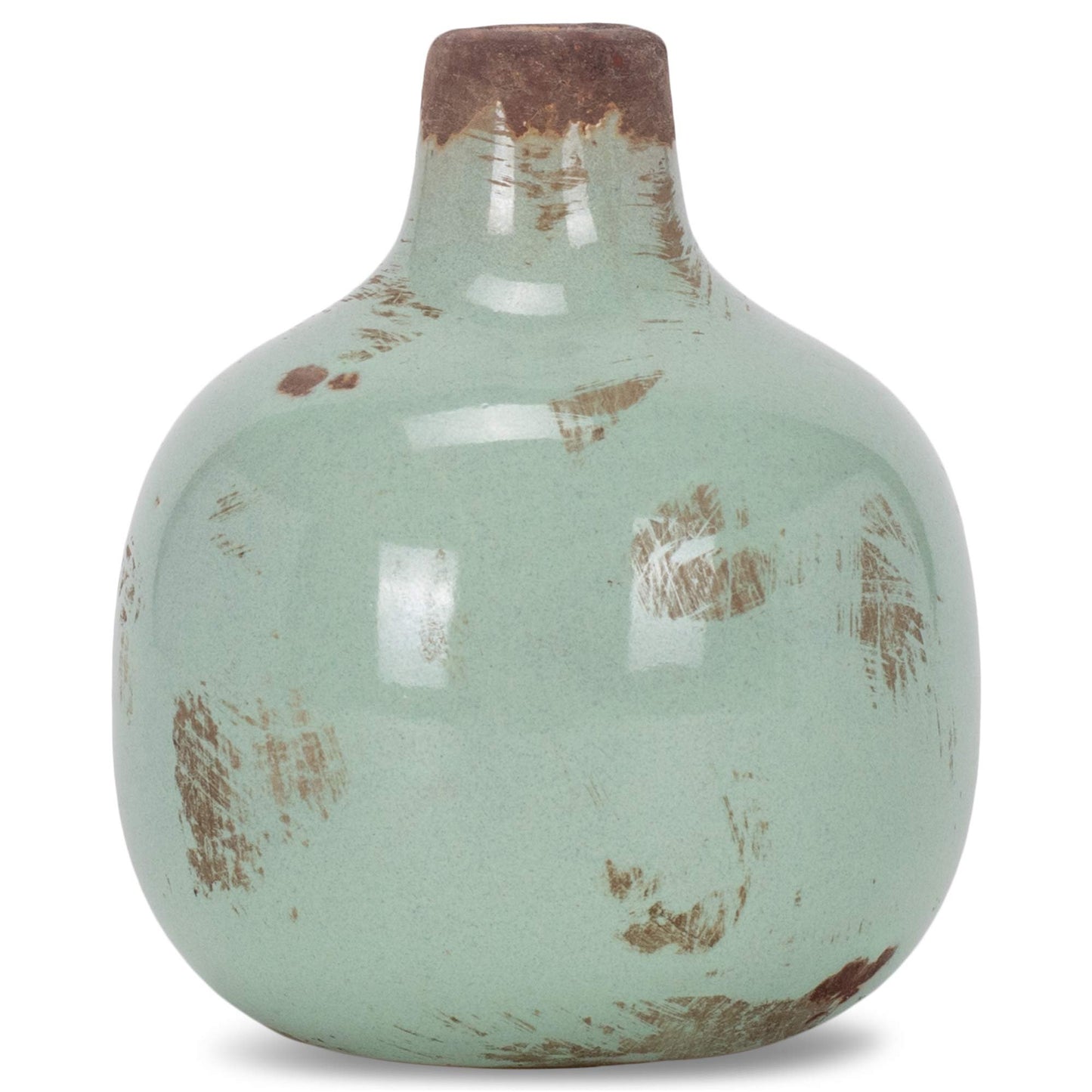 47th & Main Creative Brands Rustic Ceramic Vase, Mini, Light Green