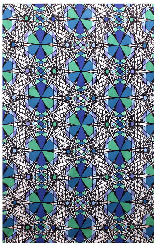 Sunshine Joy Geo Web Psychedelic Geometric Design Tapestry - 60x90 Inches - Beach Sheet - Hanging Wall Art