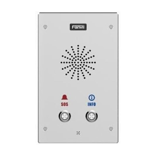 Fanvil - SIP Audio Intercom 2 SIP Lines IP65 POE 2DSS Keys HD Audio (without camera)