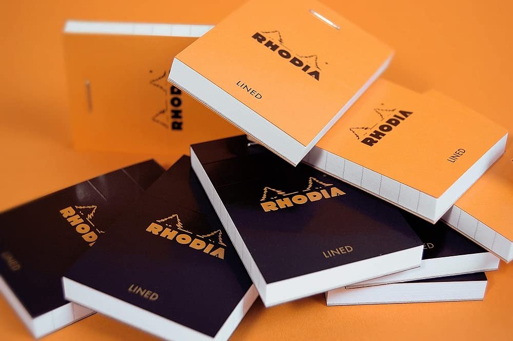 Bloc n°18 Rhodia orange A4 80 F ligné + marge - 18600C