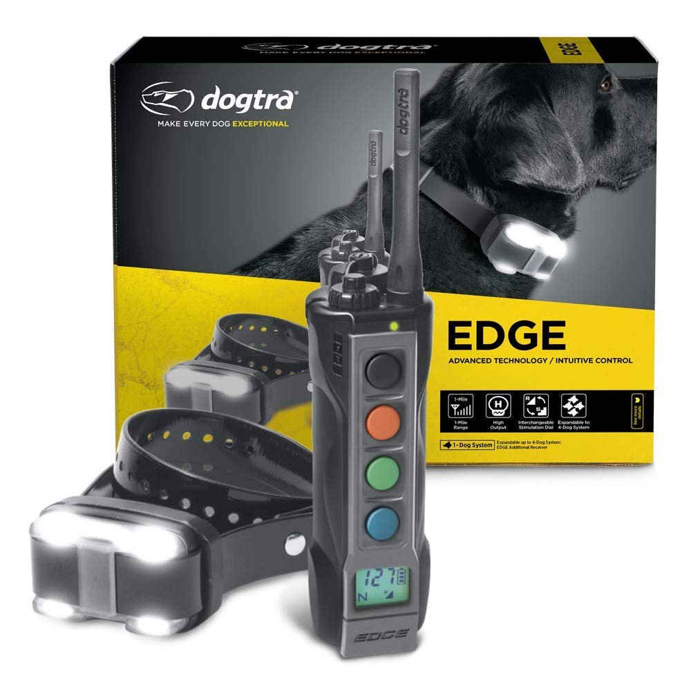 Dogtra Edge Long Range High-Output 1-Mile Waterproof 4-Dog Expandable Remote Dog Training E-Collar with LED Receiver for Professionals
