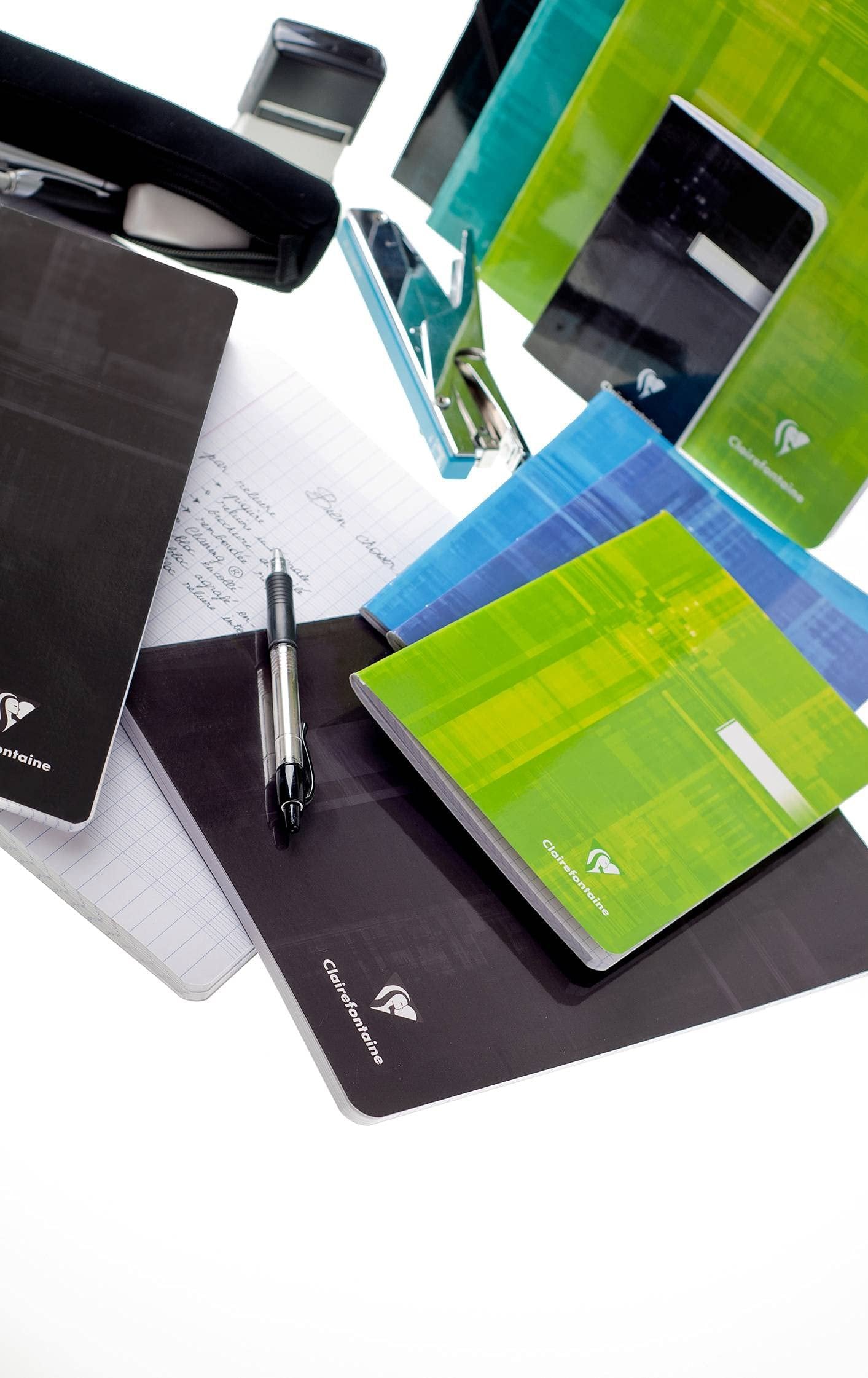 Clairefontaine Staplebound Notebook - Ruled w/ margin 48 sheets - 6 1/2 x 8 1/4 - Sold Individually (Assorted Cover Color Chosen at Random)
