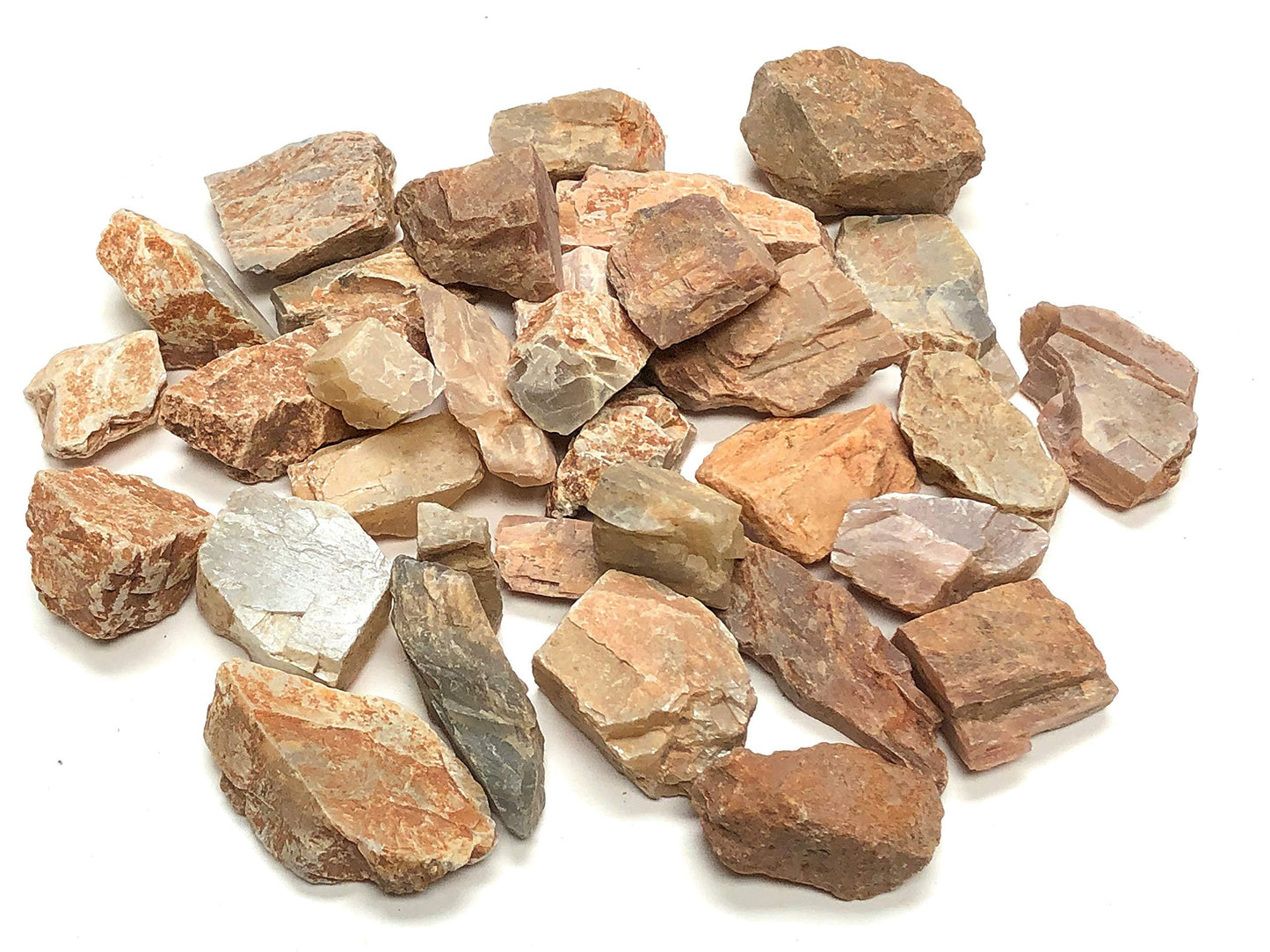 Zentron Crystal Collection Rough Moonstone - Large 1" Pieces in Velvet Bag