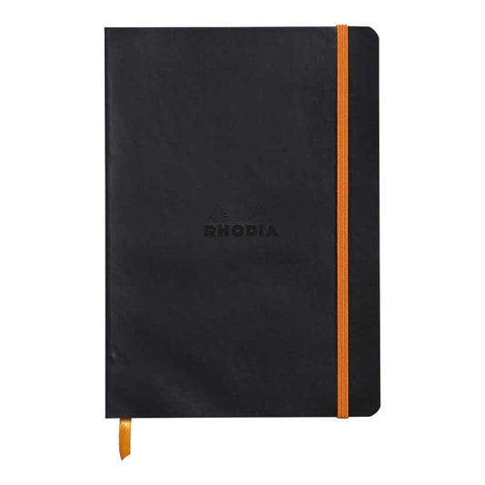 Rhodia Rhodiarama SoftCover Notebook - 80 Dots Sheets - 6 x 8 1/4 - Black Cover