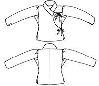 Folkwear Nepali Blouse #111 Ladies Wrap Shirt Nepal Sewing Pattern folkwear111Q