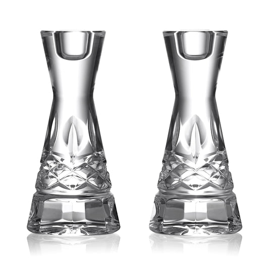 Waterford Lismore Round Candlestick 6in, Set of 2