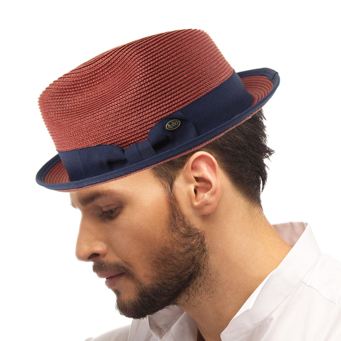 Epoch Men's Classy Travel Crushable 2tone Derby Fedora Upturn Curl Brim Hat