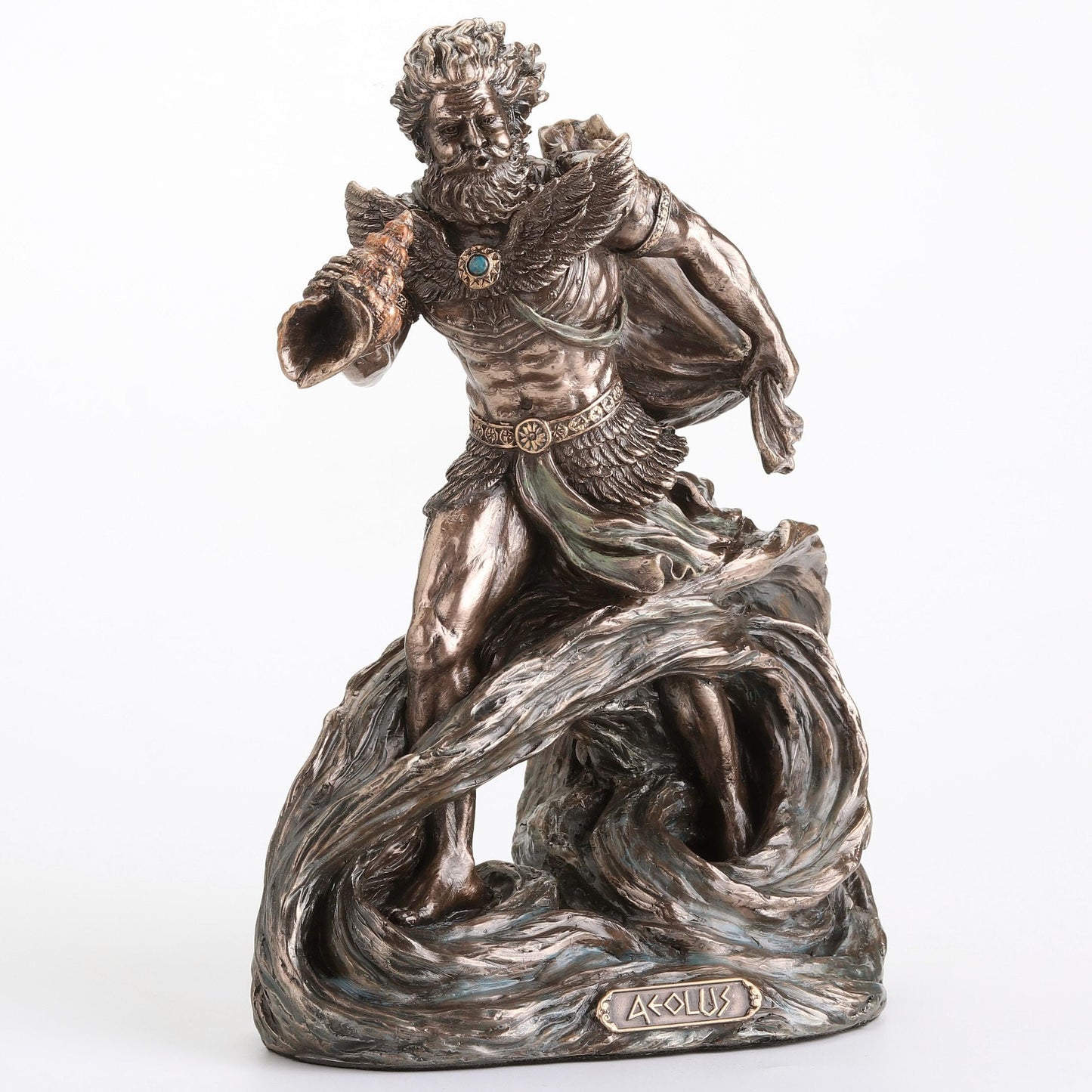 Veronese Design 7 5/8 Inch Aeolus The Greek God of Winds Cold Cast Resin Bronze Finish Statue
