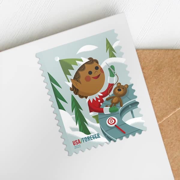 USPS Holiday Elves (Booklet of 20) Christmas Celebrations First-Class Mail Forever Postage Stamps 2022Scott #5722-5725