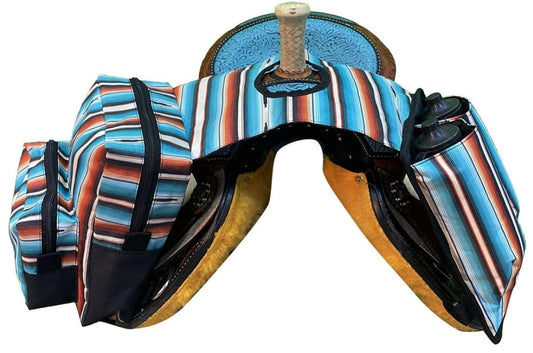 Showman Serape Print Insulated Horn Bag w/Water Bottles