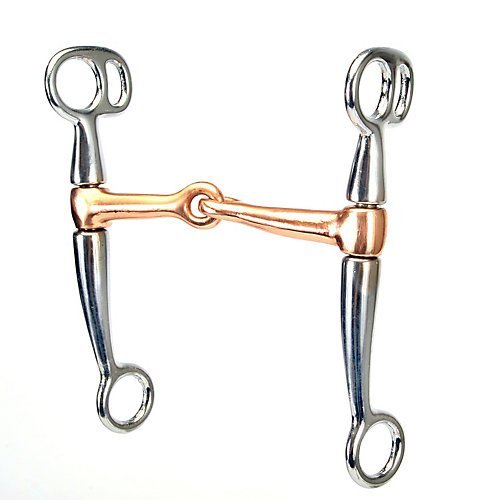 Aime Imports Western CP Copper Snaffle Tom Thumb Bit 4.5 Inch