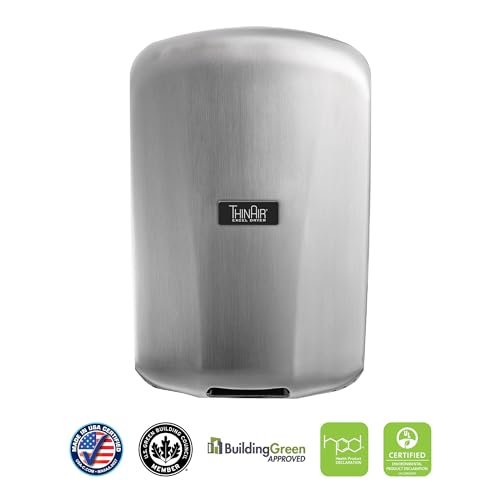 Excel Dryer TA-SB Automatic, Surface-Mounted, ADA-Compliant Conventional Hand Dryer, Brushed Stainless Steel Cover, 110-120V 50/60 Hz