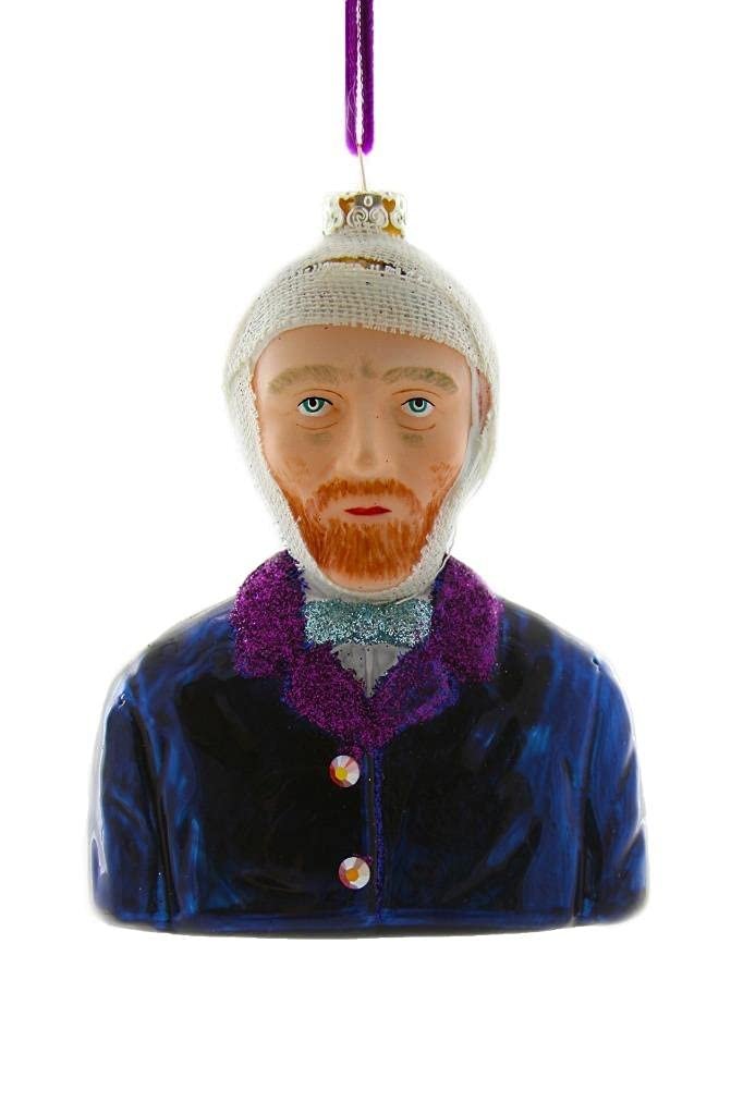 Cody Foster Vincent Van Gogh Artist Glass Christmas Ornament