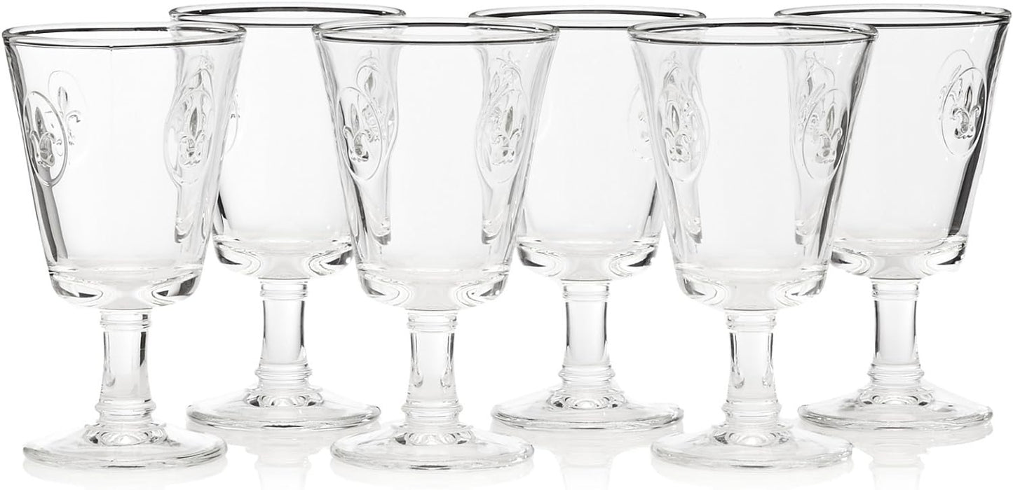 La Rochere Set Of 6, 8.5-ounce Fleur De Lys Stemmed Glasses