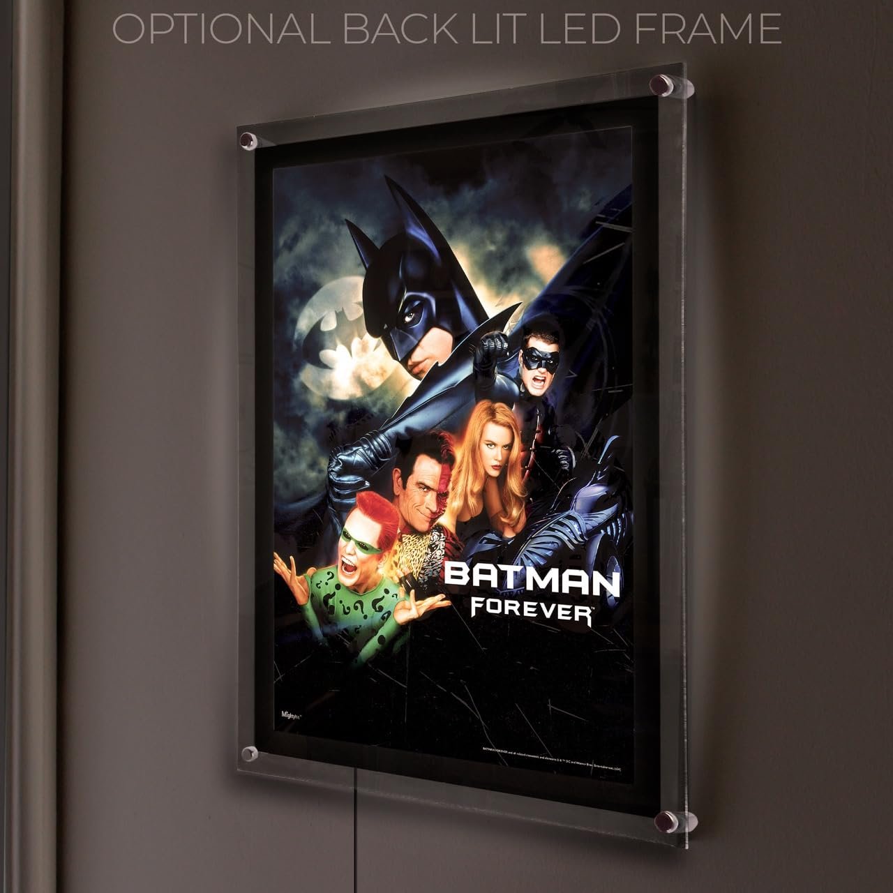 DC Batman 85th Anniversary – Durable 17” x 24” MightyPrint Wall Art – NOT Made of Paper – Officially Licensed Collectible