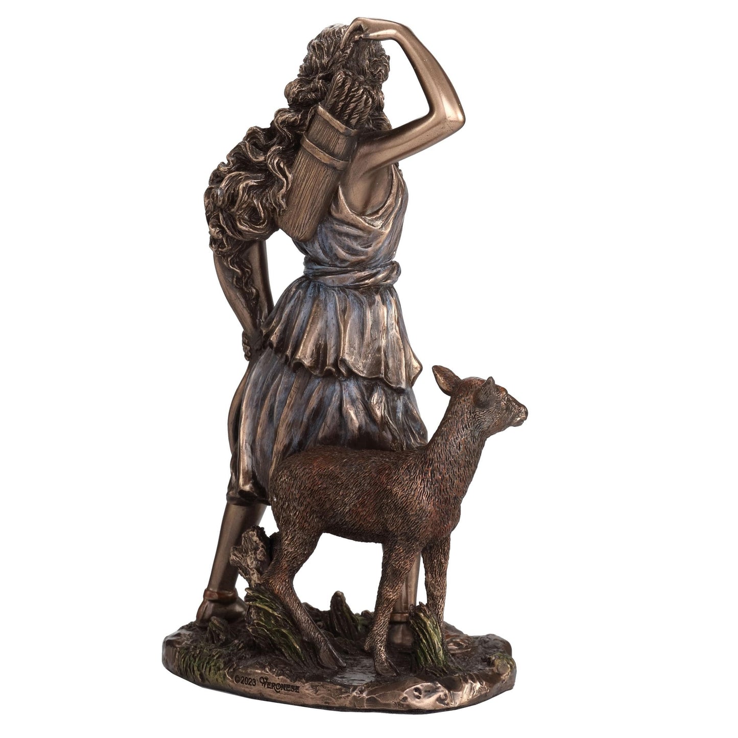 Veronese Design 6 1/2 Inch Artemis The Greek Goddess of The Hunt Cold Cast Resin Bronze Finish Sculpture