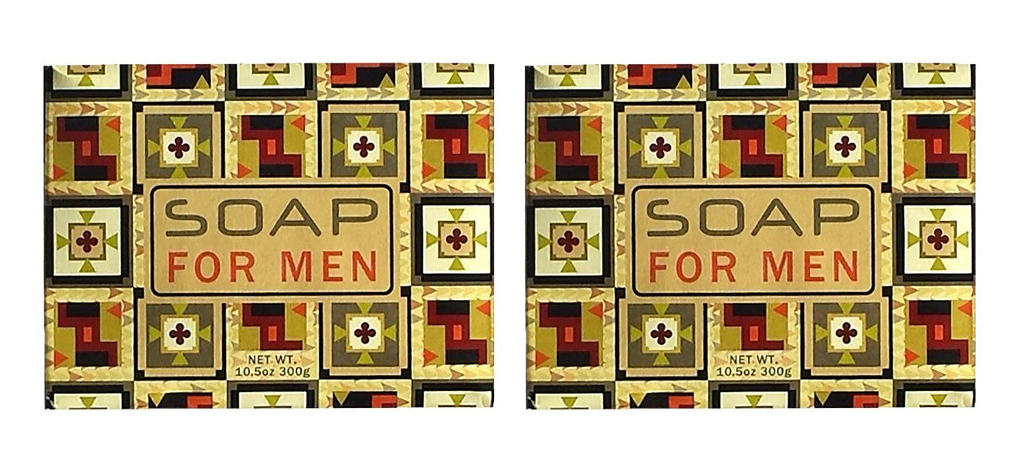 Greenwich Bay Trading Co. MENS BOTANIC Shea Butter Bar Bath Soap French Milled Exfoliating For Men Botanical Spa Soap 10.5 Oz (2 Pack)