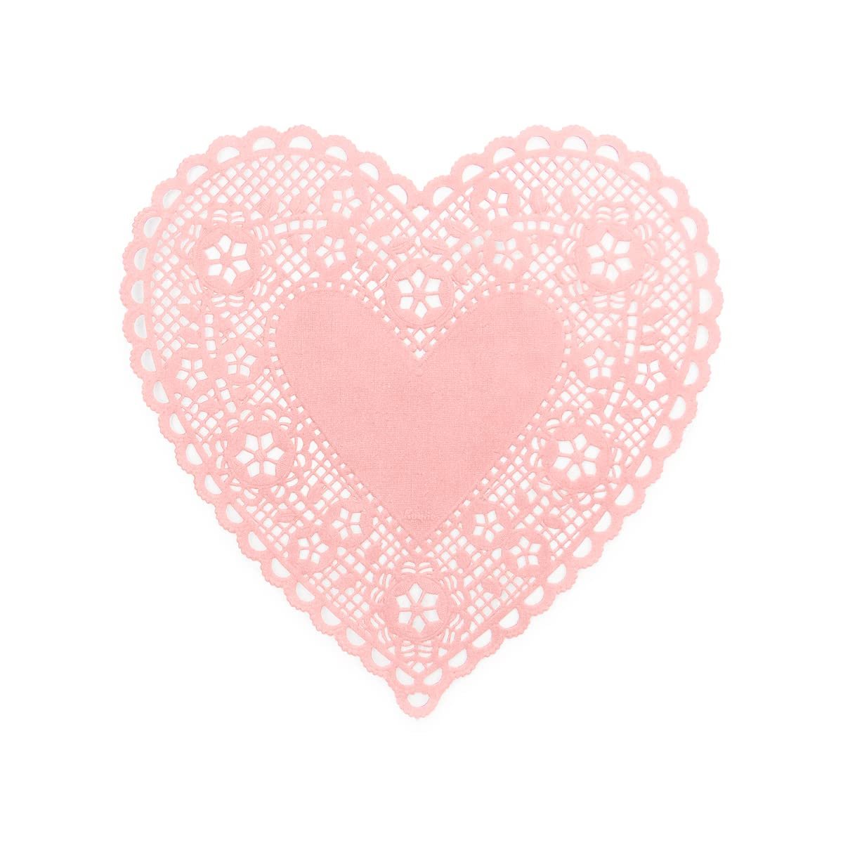 Hygloss Heart Doilies - 36 Pcs -8-Inch Pink Paper Heart Shaped Doilies for Valentines Crafts, Table Settings - Ideal for Valentine Doily, Paper Heart Doily Projects