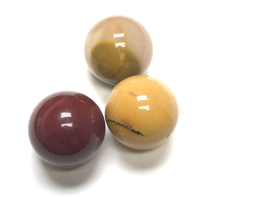 Zentron Crystal Collection 25mm Polished Sphere Gemstone Pocket Sized 1" with Velvet Bag (Mookaite)